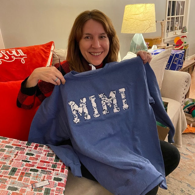 Personalized Embroidered Floral Sweatshirt with Kids Names