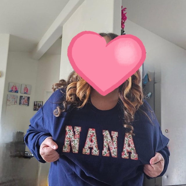 Personalized Embroidered Floral Sweatshirt with Kids Names