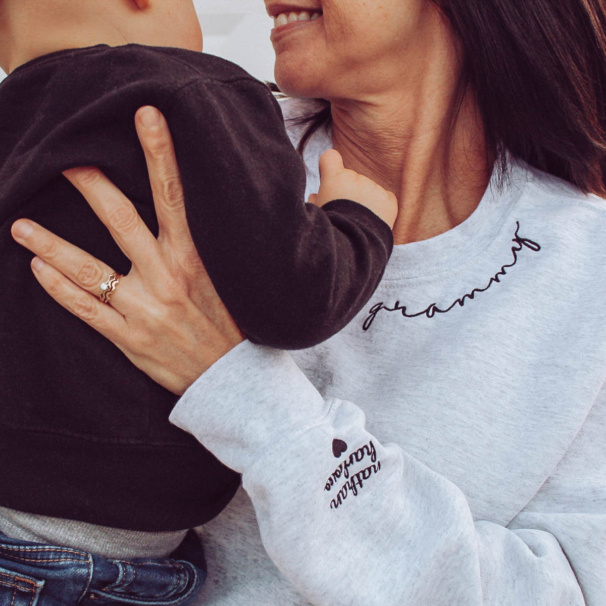 Custom Mama Embroidered Sweatshirt with Kids Names