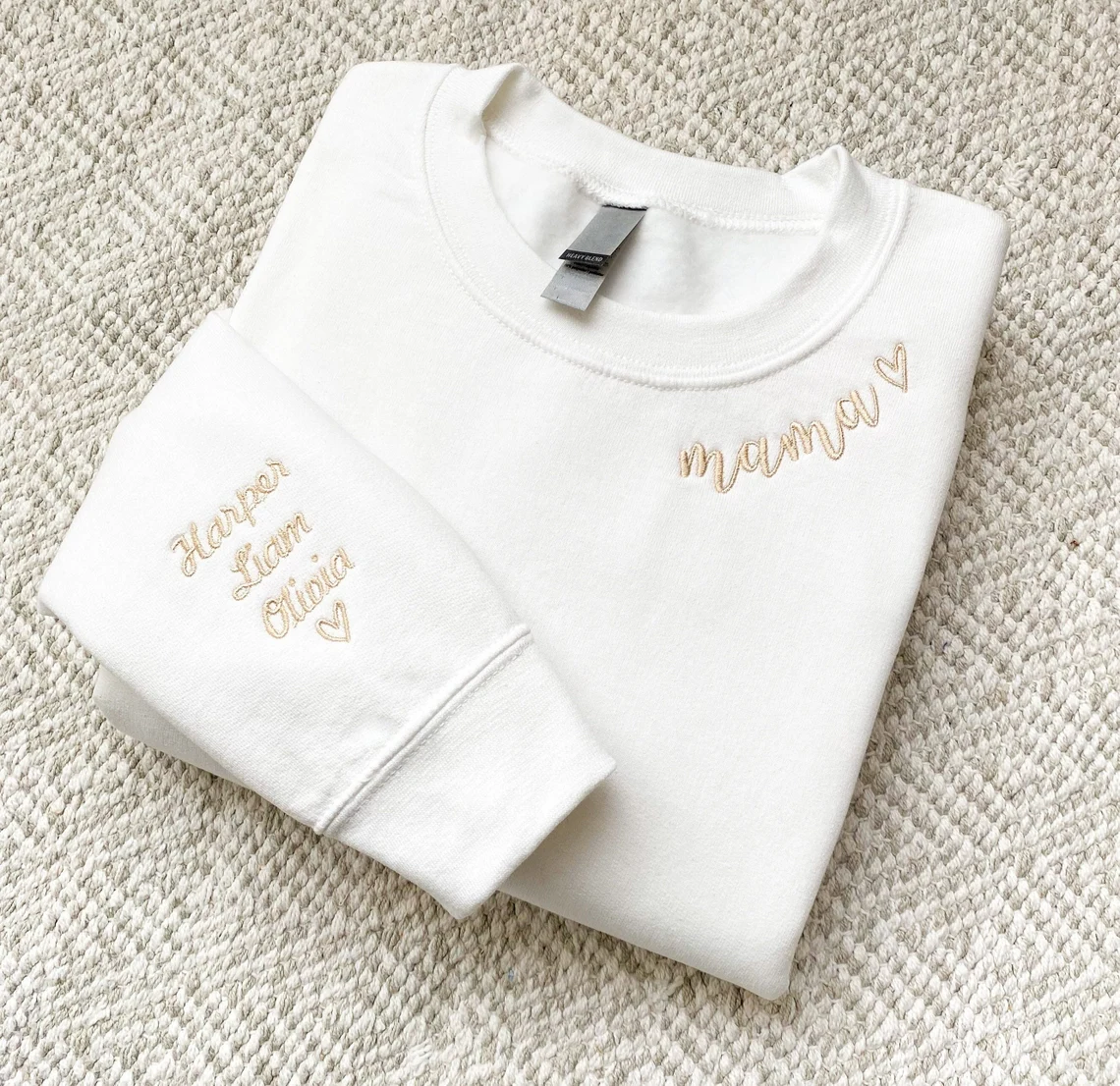 Custom Mama Embroidered Sweatshirt with Kids Names