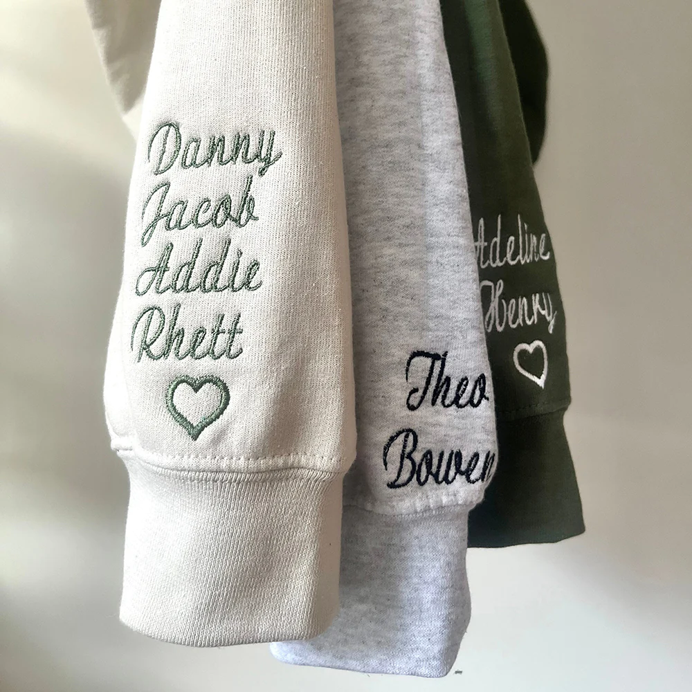 Custom Mama Embroidered Sweatshirt with Kids Names