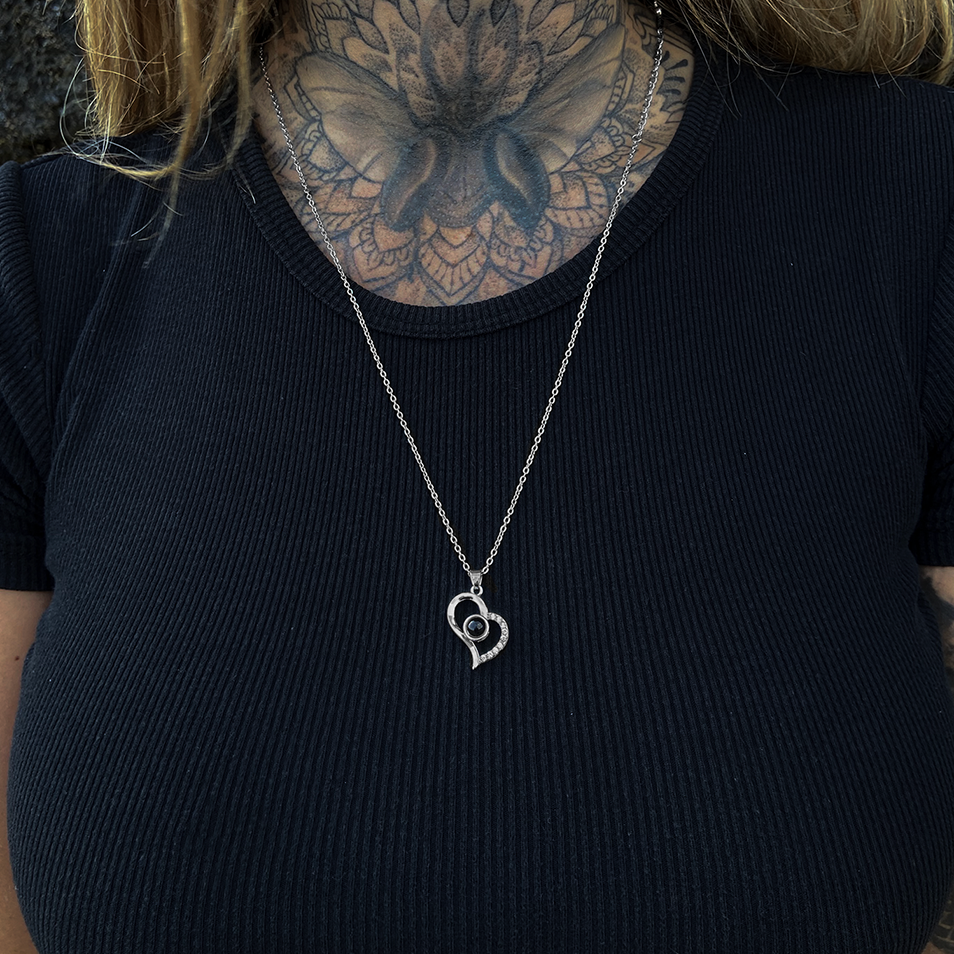 Personalized Heart Shape Photo Necklace