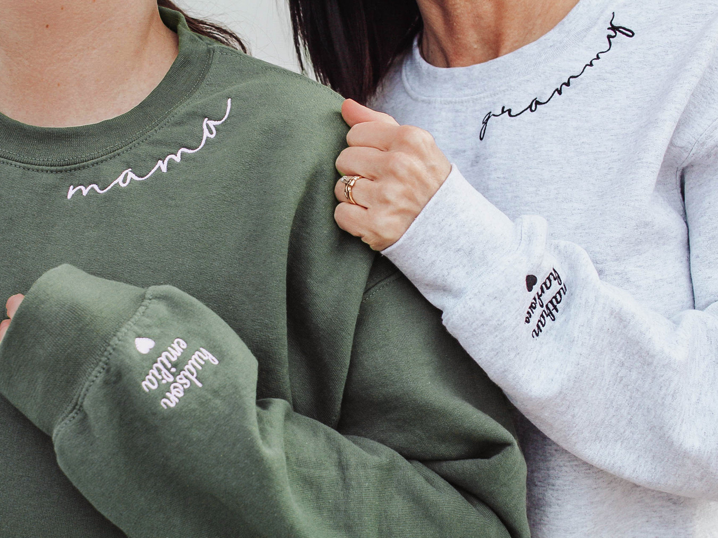 Custom Mama Embroidered Sweatshirt with Kids Names