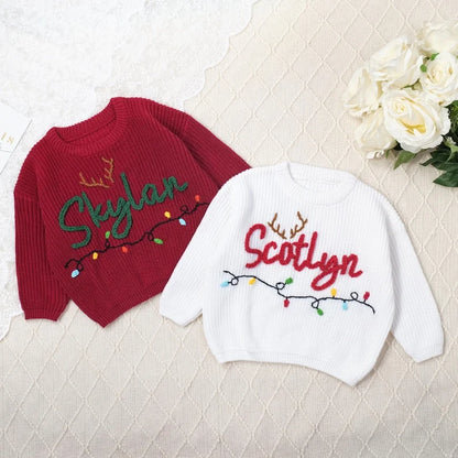 Personalized Knitted Name Baby Sweater