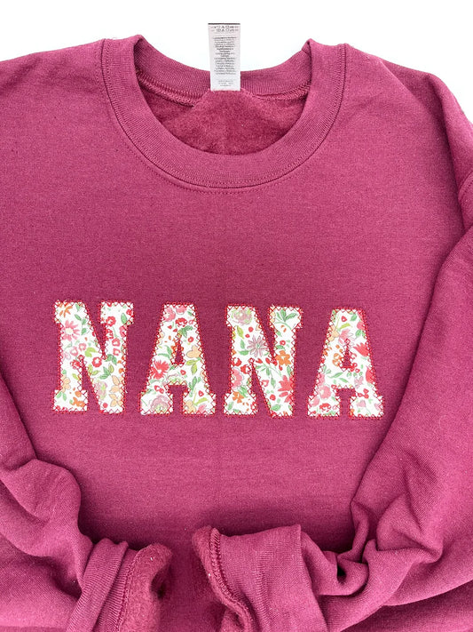 Personalized Embroidered Floral Sweatshirt with Kids Names