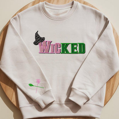 Wicked Glitter Colorful Embroidered Sweatshirt