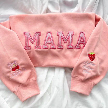 Custom MAMA Glittered Sweatshirt