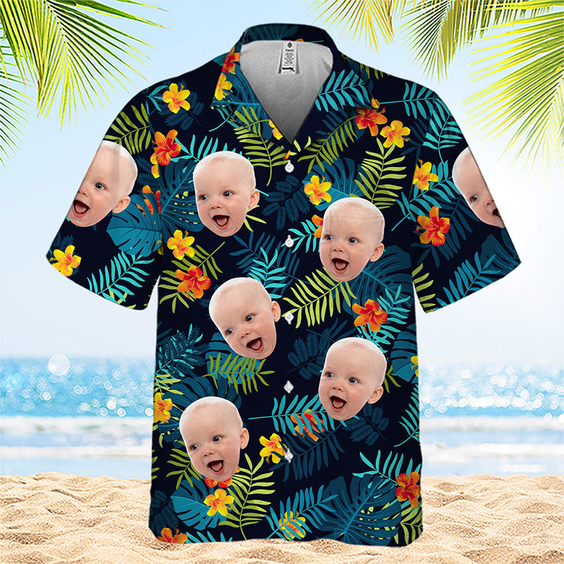 Custom Face Funny Photo Tropical Aloha For Family