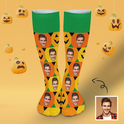 Personalized Funny Photo Socks Gift for Halloween