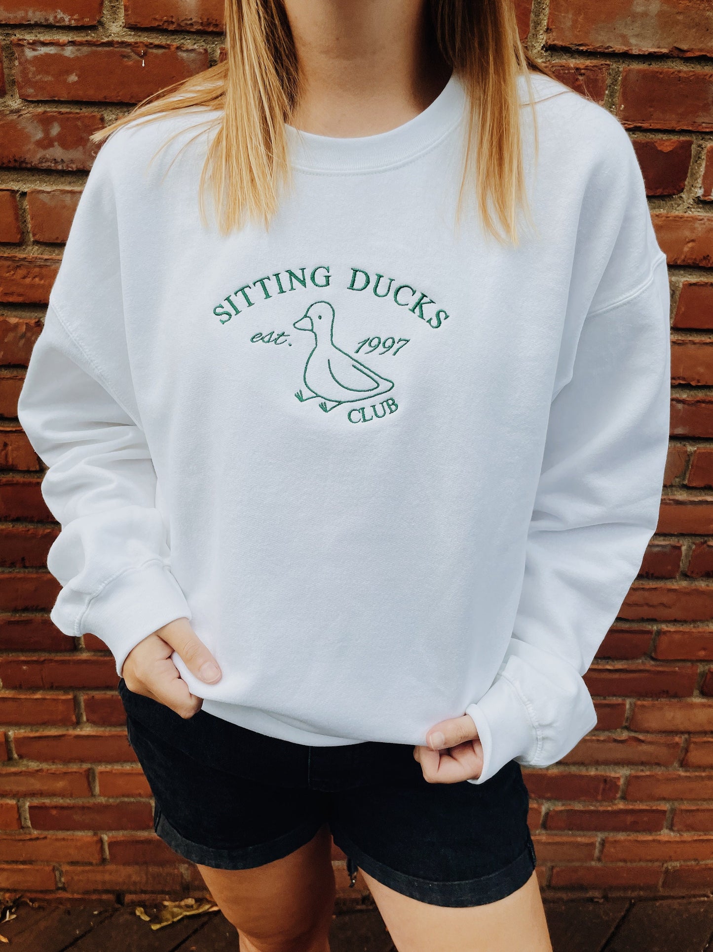 Sitting Ducks Club Embroidered Sweatshirt