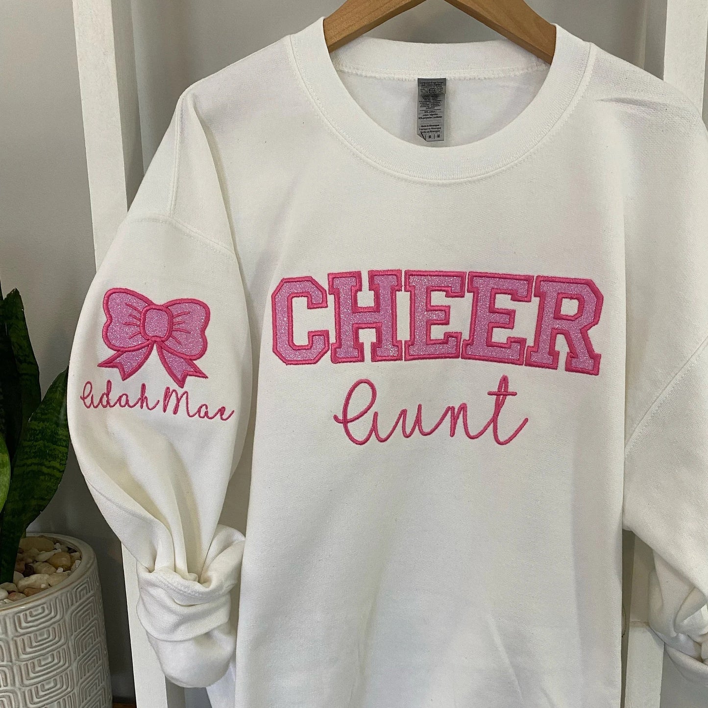 Personalized Embroidered Cheer Mom Sweatshirt