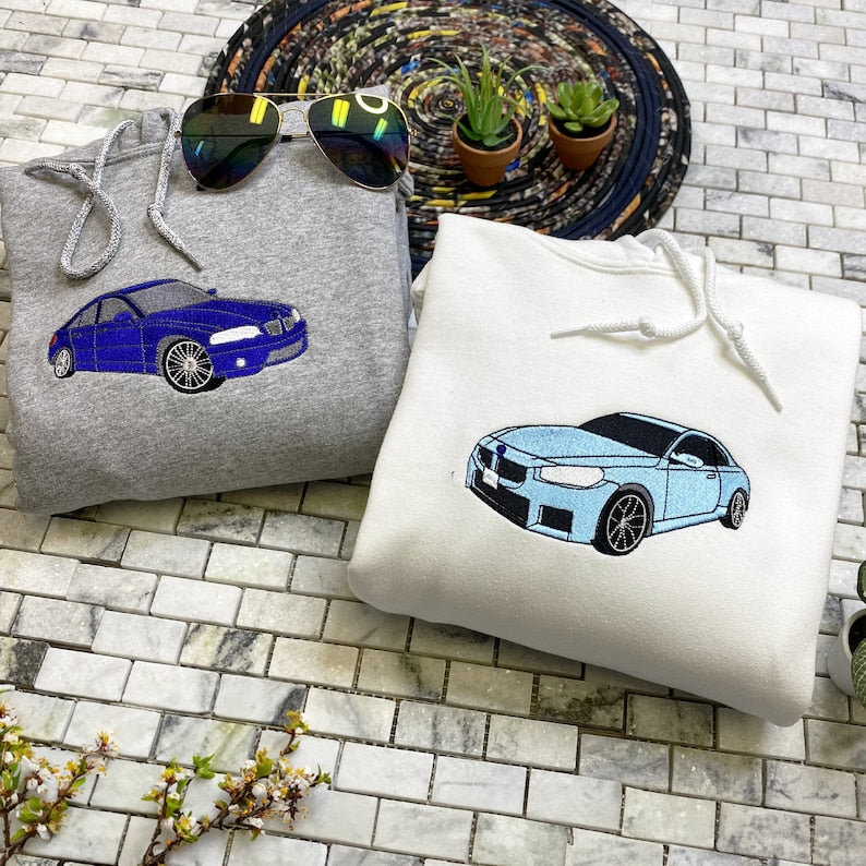 Customized Embroidered Car Craft Hoodies, Car Enthusiast Gifts