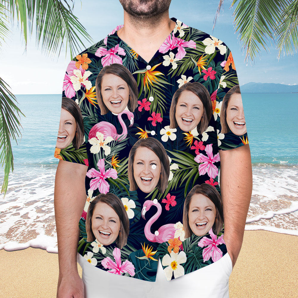 Custom Face Funny Photo Tropical Aloha For Family