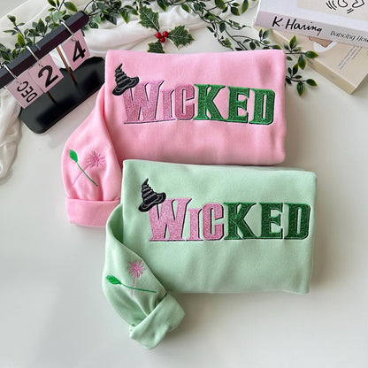 Wicked Glitter Colorful Embroidered Sweatshirt