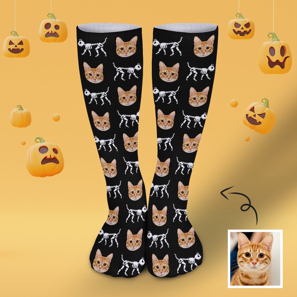 Personalized Funny Photo Socks Gift for Halloween