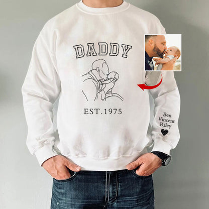 Embroidered Dad/Grandpa's Photo Outline Shirt