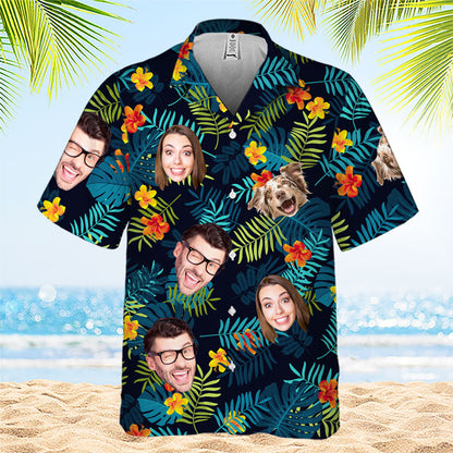 Custom Face Funny Photo Tropical Aloha For Family