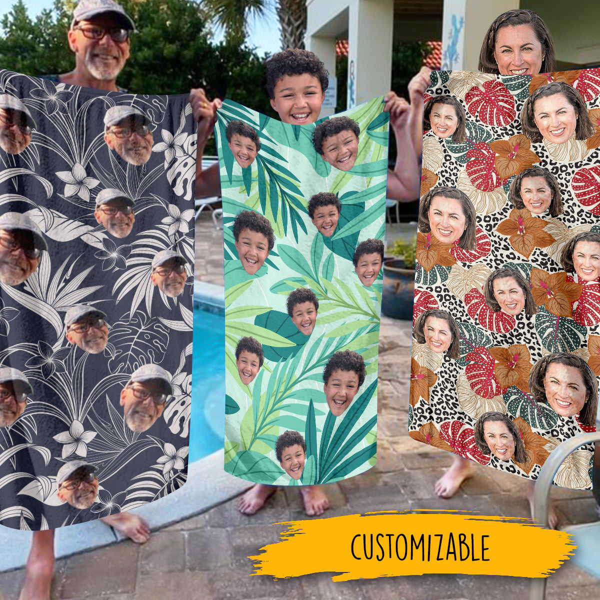 Personalized Beach Towel - Gift For Family Members, Friends, Summer Vacation