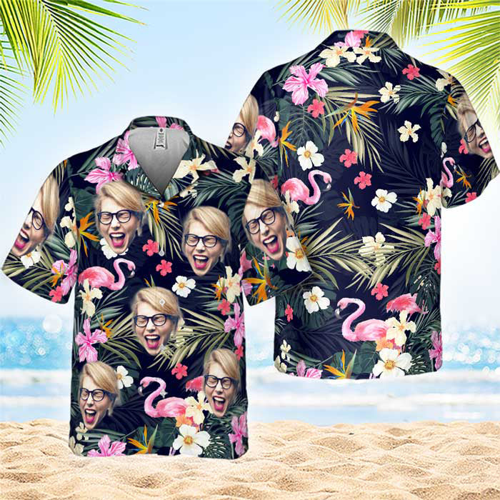 Custom Face Funny Photo Tropical Aloha For Family