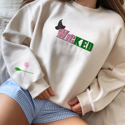 Wicked Glitter Colorful Embroidered Sweatshirt