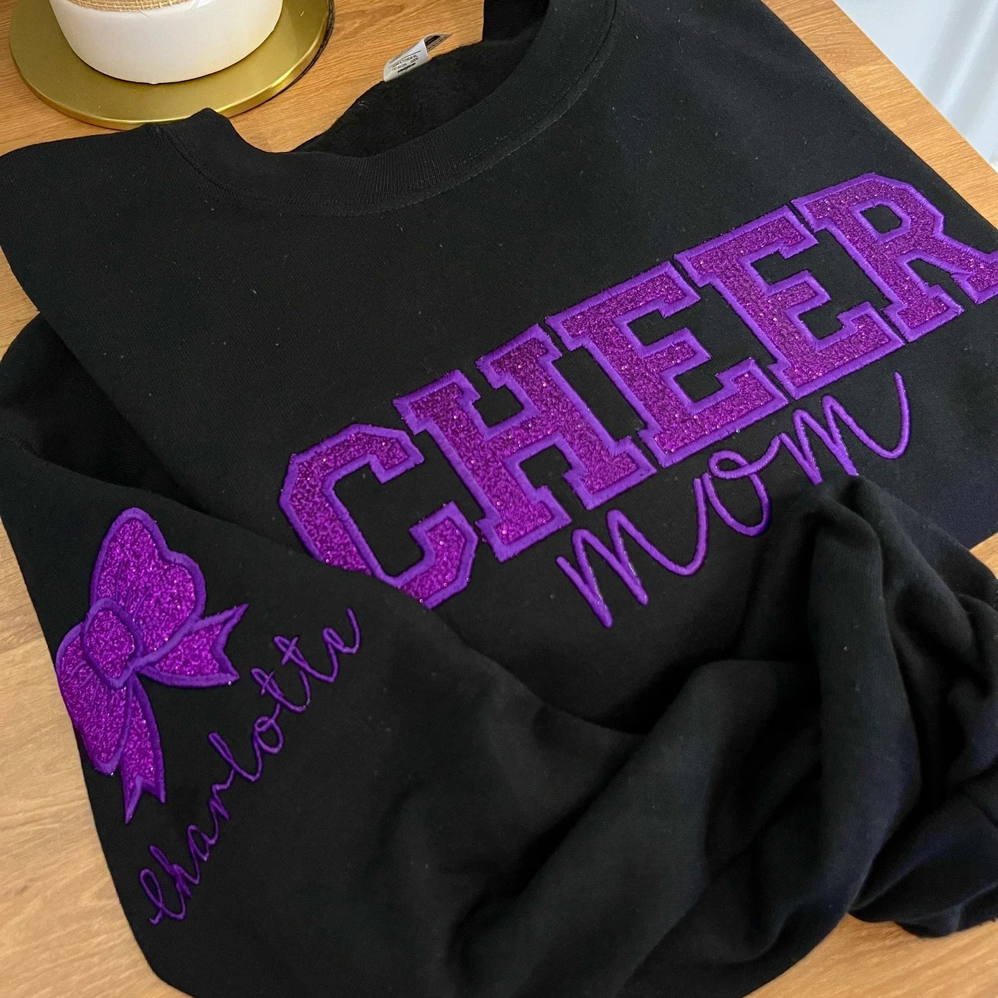 Personalized Embroidered Cheer Mom Sweatshirt