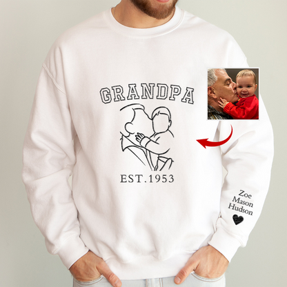 Embroidered Dad/Grandpa's Photo Outline Shirt