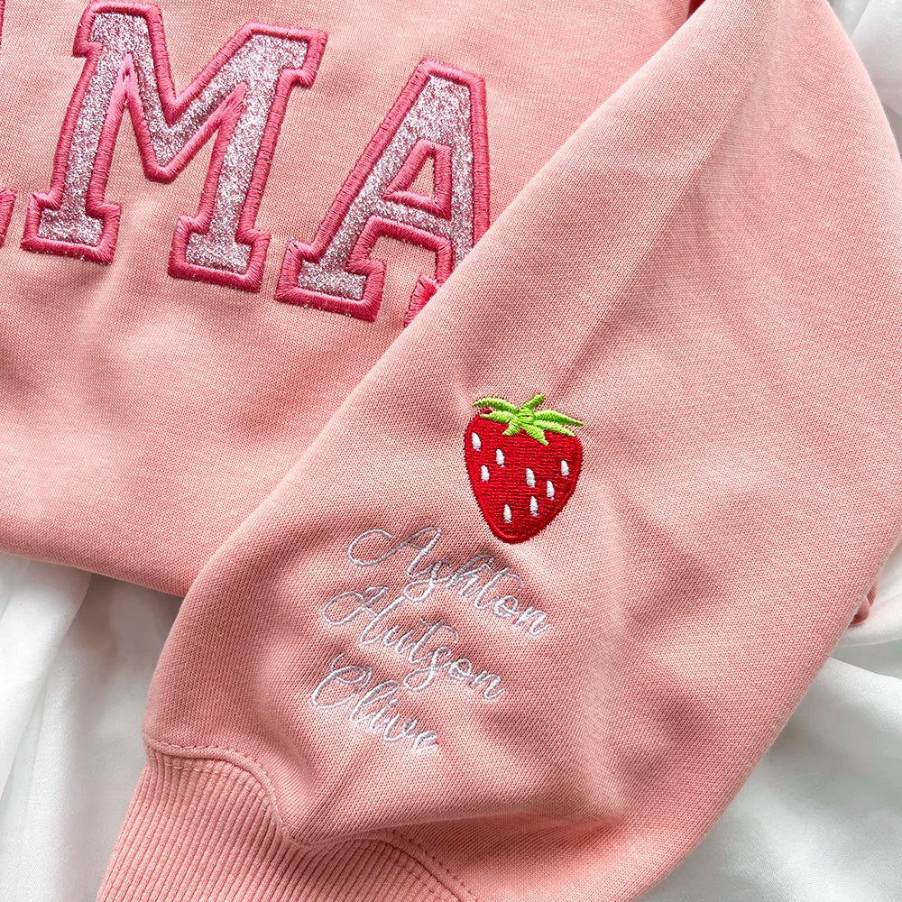 Custom MAMA Glittered Sweatshirt