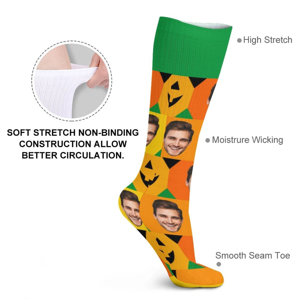 Personalized Funny Photo Socks Gift for Halloween