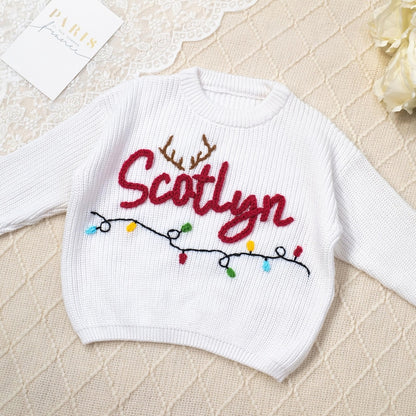 Personalized Knitted Name Baby Sweater