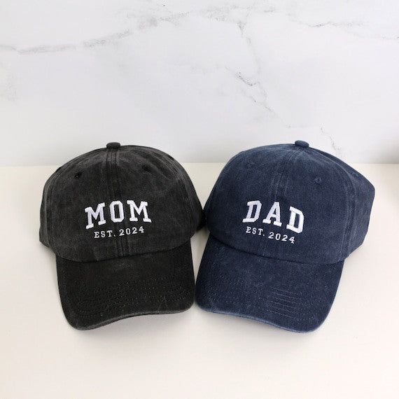 Custom Embroidered Hat Mom With Est Year