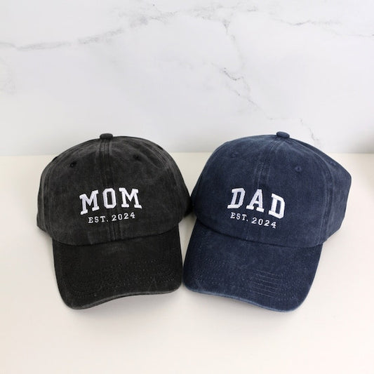 Custom Embroidered Hat Mom With Est Year