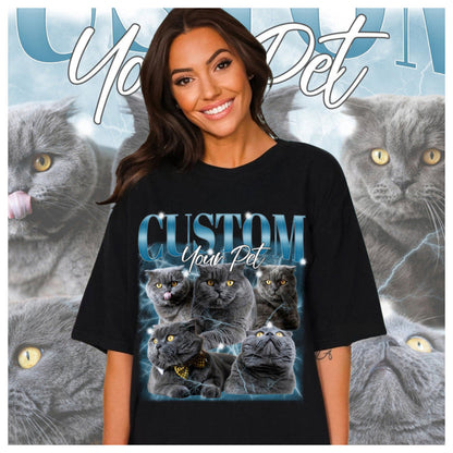 Custom Vintage Tee with Pet's Photos