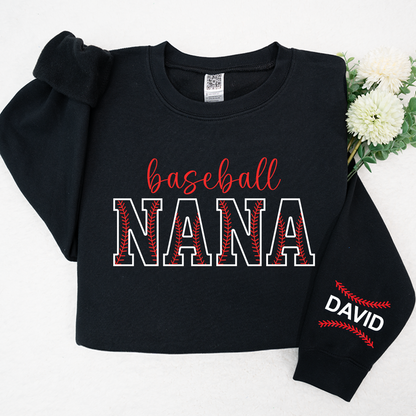 Embroidered Baseball Mama Crewneck Sweatshirt