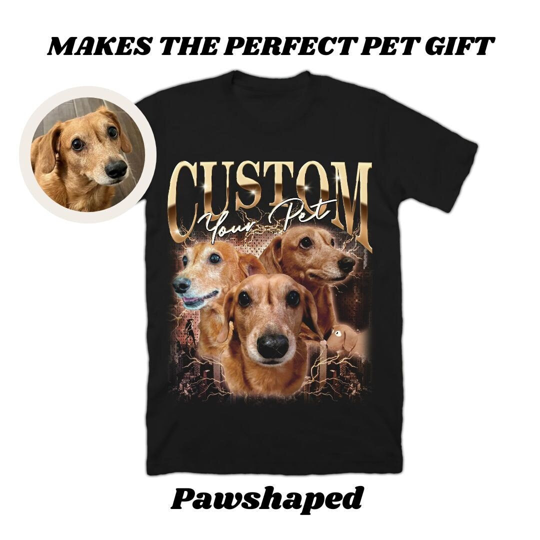 Custom Vintage Tee with Pet's Photos