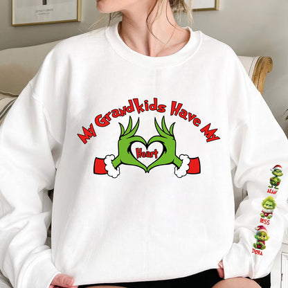 Custom Christmas 'My Grandkids Have My Heart' Sweatshirt