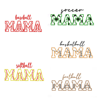 Embroidered Baseball Mama Crewneck Sweatshirt