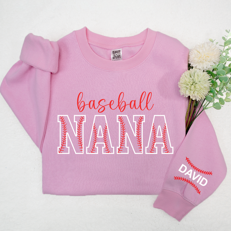 Embroidered Baseball Mama Crewneck Sweatshirt