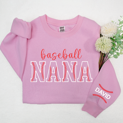 Embroidered Baseball Mama Crewneck Sweatshirt