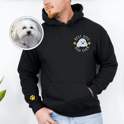 Custom Embroidered Best Dog Dad Ever Hoodie