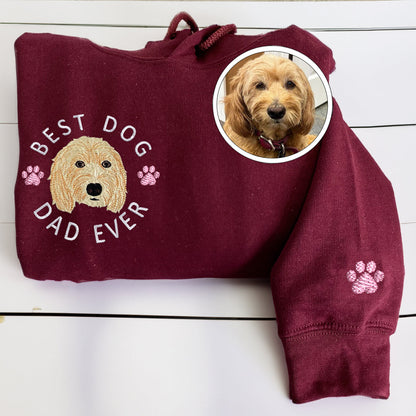 Custom Embroidered Best Dog Dad Ever Hoodie