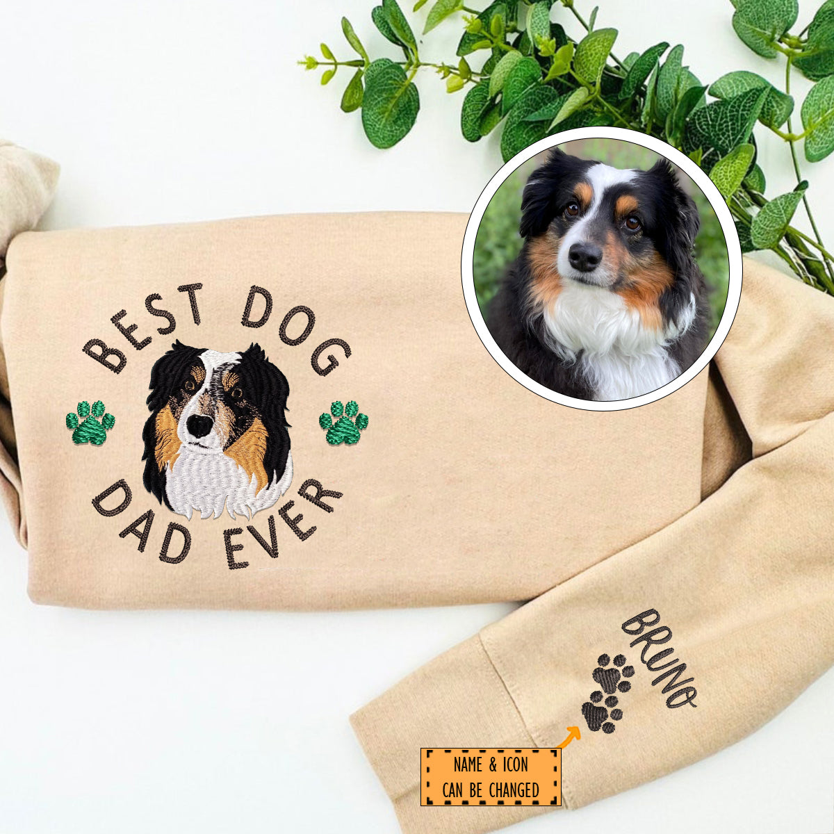 Custom Embroidered Best Dog Dad Ever Hoodie