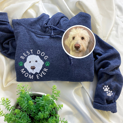 Custom Embroidered Best Dog Mom Ever Sweatshirt