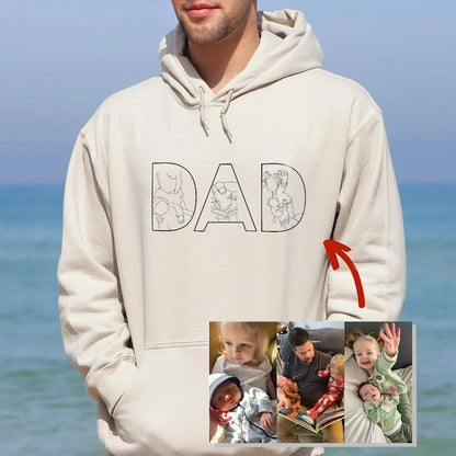 Embroidered DAD Shirt with Photo - Gifts for Father's Day