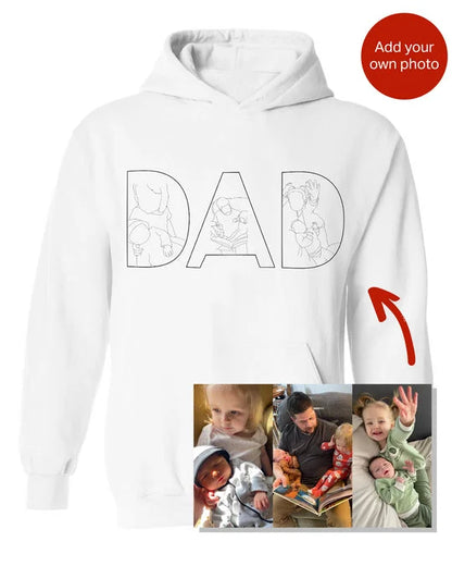 Embroidered DAD Shirt with Photo - Gifts for Father's Day