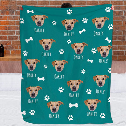 Custom Fleece Blanket With Pet Photo Gift For Pet Parents