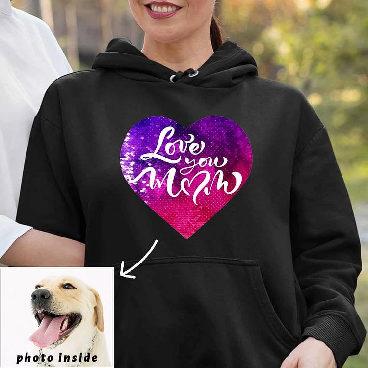 Custom Pet Photo Flip Sequin Shirt