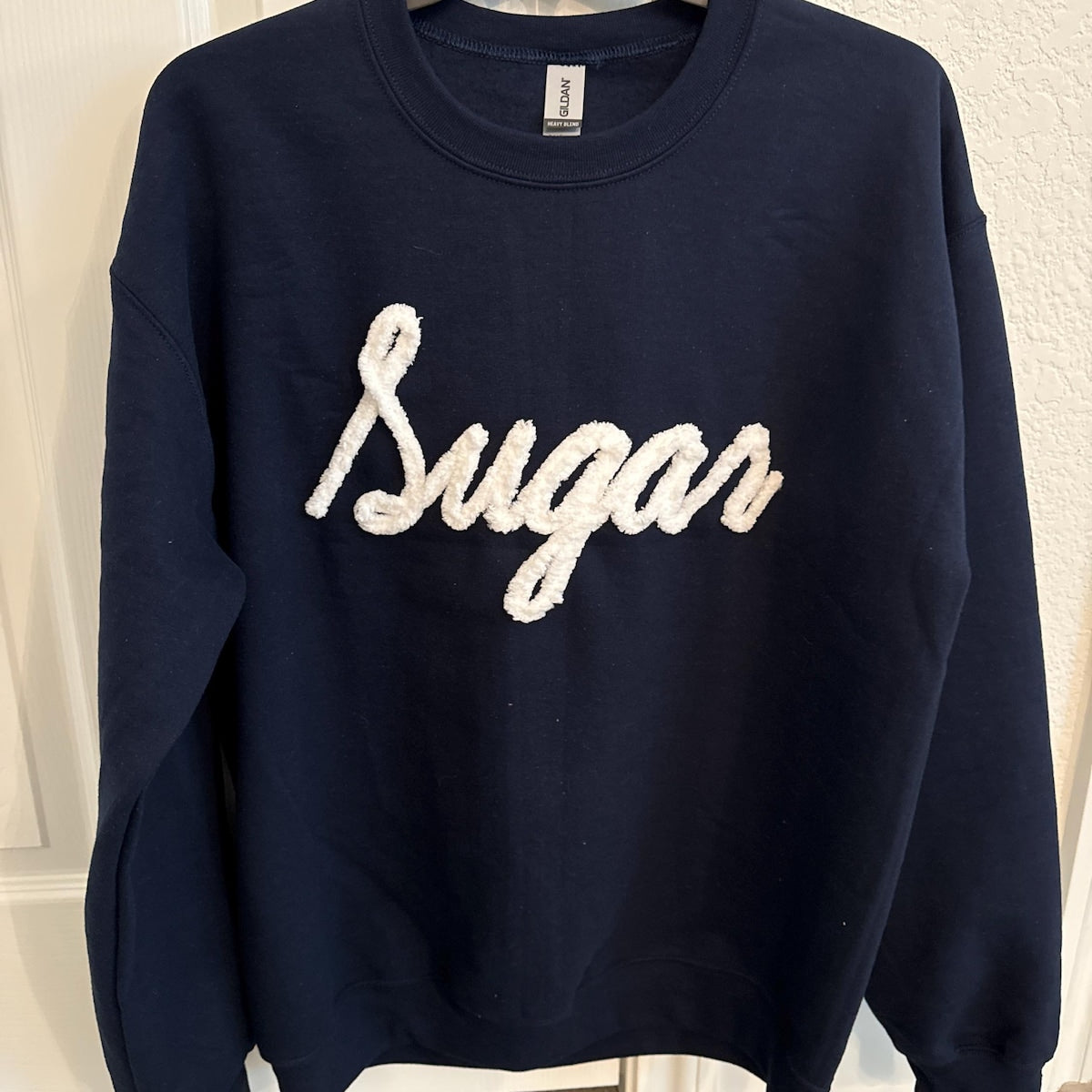 Personalized Yarn Embroidered Sweatshirt, Custom Chenille Team Sweatshirt