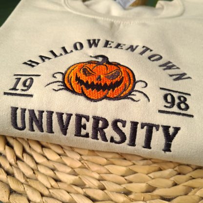 Halloween Town Embroidery Sweatshirt