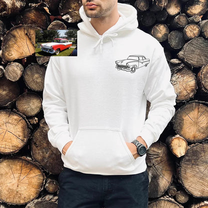 Custom Car from Photo Embroidered Sweatshirt, Best Gifts For Men