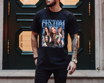 Custom Photo Tee- Vintage Graphic 90s Tshirt